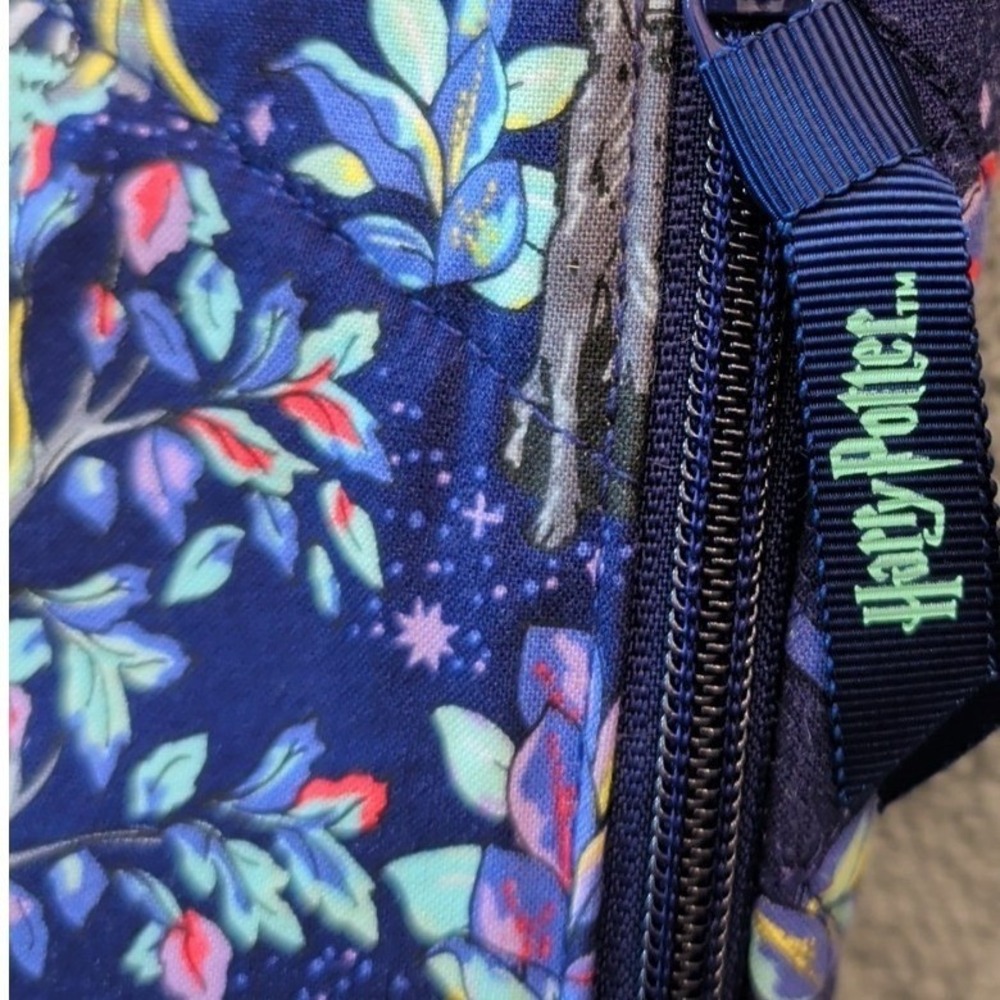 Vera Bradley Harry Potter Forbidden Forest Sling Backpack Quilted Purple Bag - Picture 7 of 11